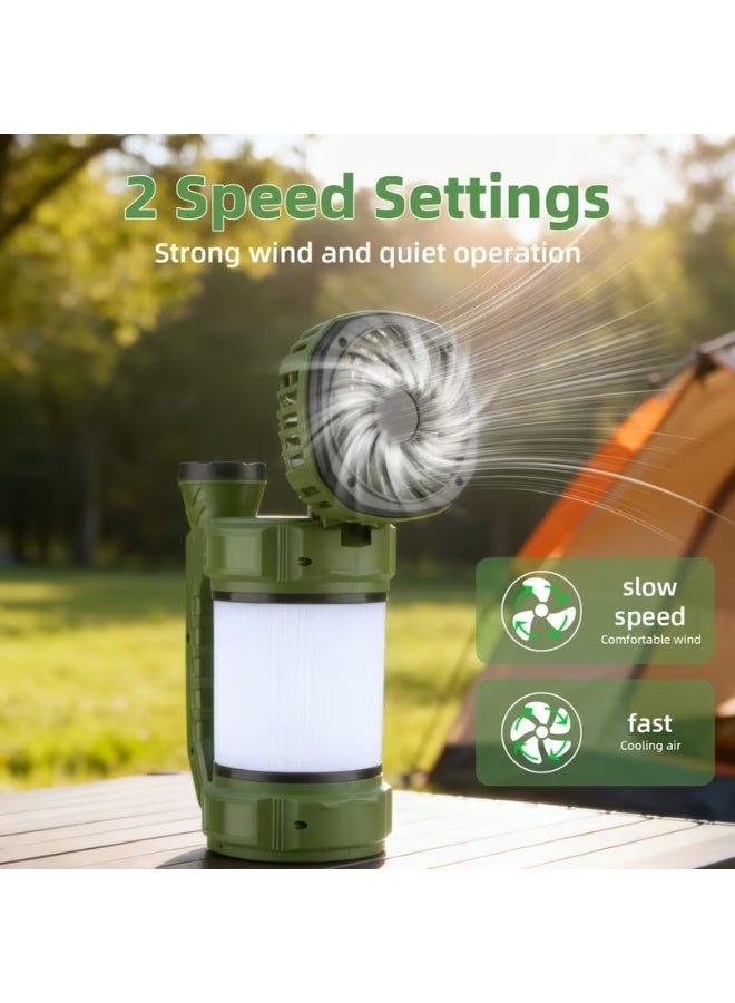 Mini Desk Fan with LED Lantern, Cartoon Astronaut Portable Personal Fan, Rechargeable & USB Powered Desk Fan, Quiet and Strong Wind, 3 Speeds, Small - Image 4