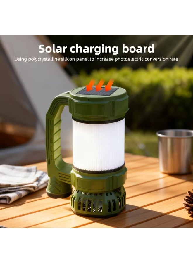 Mini Desk Fan with LED Lantern, Cartoon Astronaut Portable Personal Fan, Rechargeable & USB Powered Desk Fan, Quiet and Strong Wind, 3 Speeds, Small - Image 2