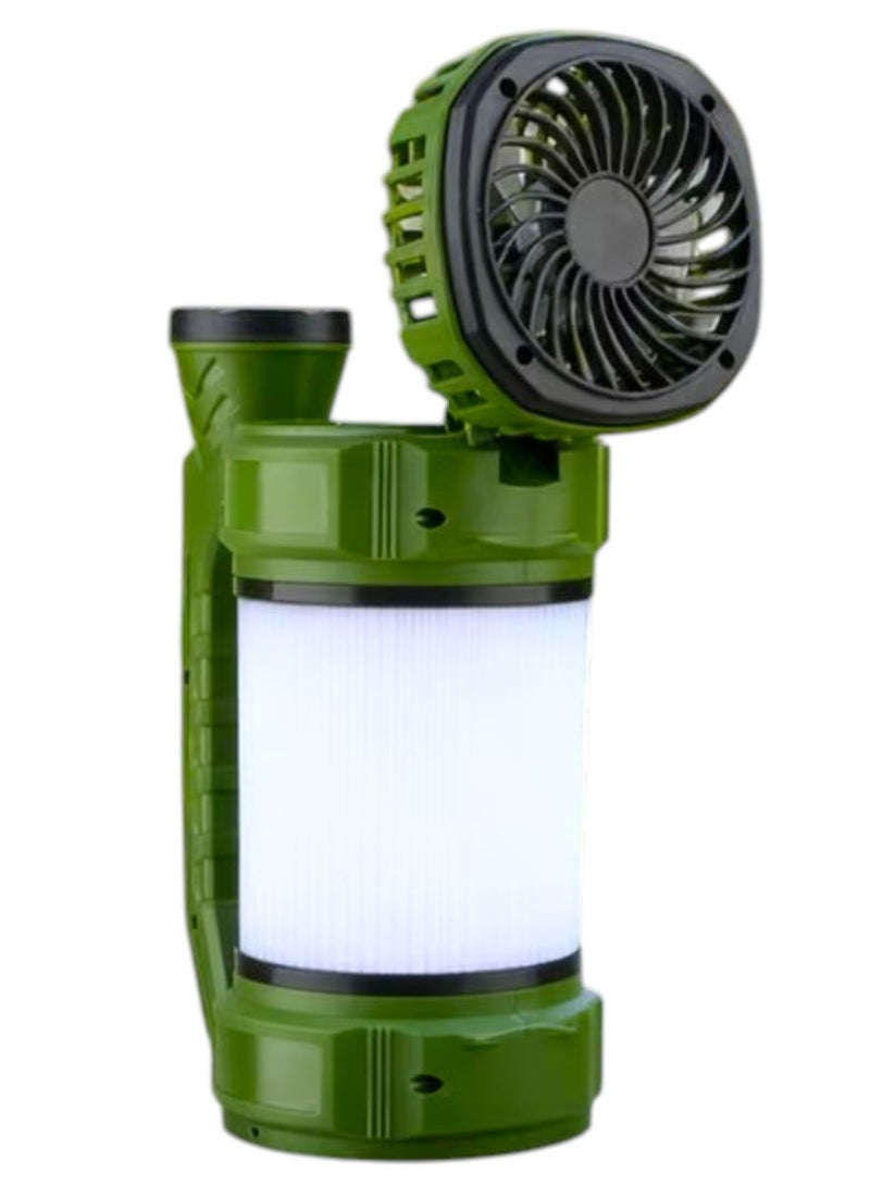 Mini Desk Fan with LED Lantern, Cartoon Astronaut Portable Personal Fan, Rechargeable & USB Powered Desk Fan, Quiet and Strong Wind, 3 Speeds, Small - Image 1