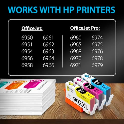 Smart Ink Compatible Ink Cartridge Replacement for HP 902 XL 902XL (C/M/Y Combo Pack) Advanced Chip Technology to use with Officejet Pro 6978 6968 6974 6975 6960 Officejet 6951 6954 6956 6958 Printers - Image 3