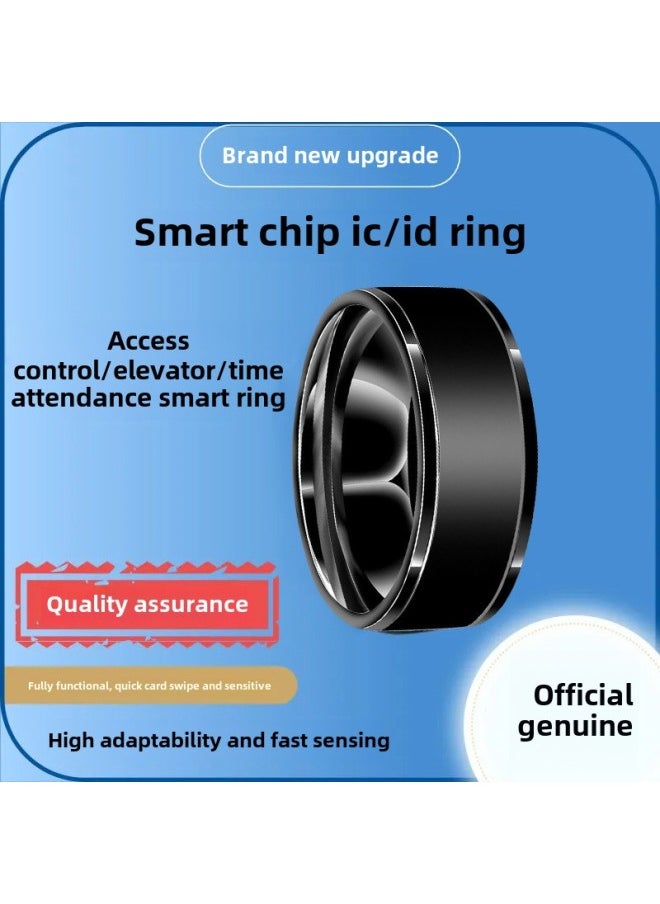 Generic - NFC Multi-function Ring Solar Android Temperature Magic Ring Black Technology With Smart Waterproof Door Ring-Color:Nfc Smart Silver No. 11 Finger Circumference 64.6mm - Image 1