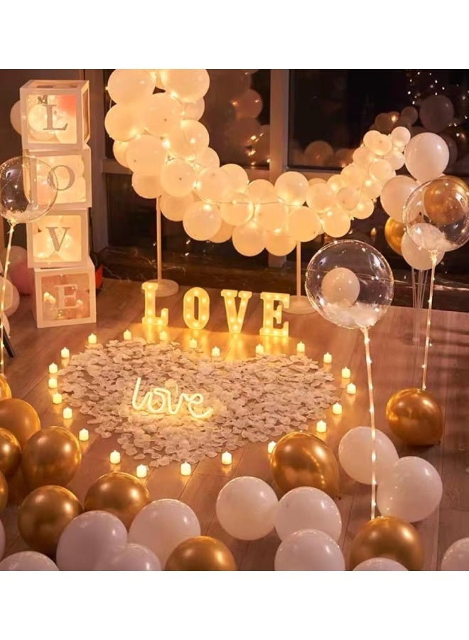 Farahom 2000 PCS Artificial Rose Petals, 5x5 cm Fake Flower Petals, Romantic Decorations Special Night Set for Valentine's Day, Wedding Anniversary, Proposal, Event, Party, Table Decor, Cream White - Image 3