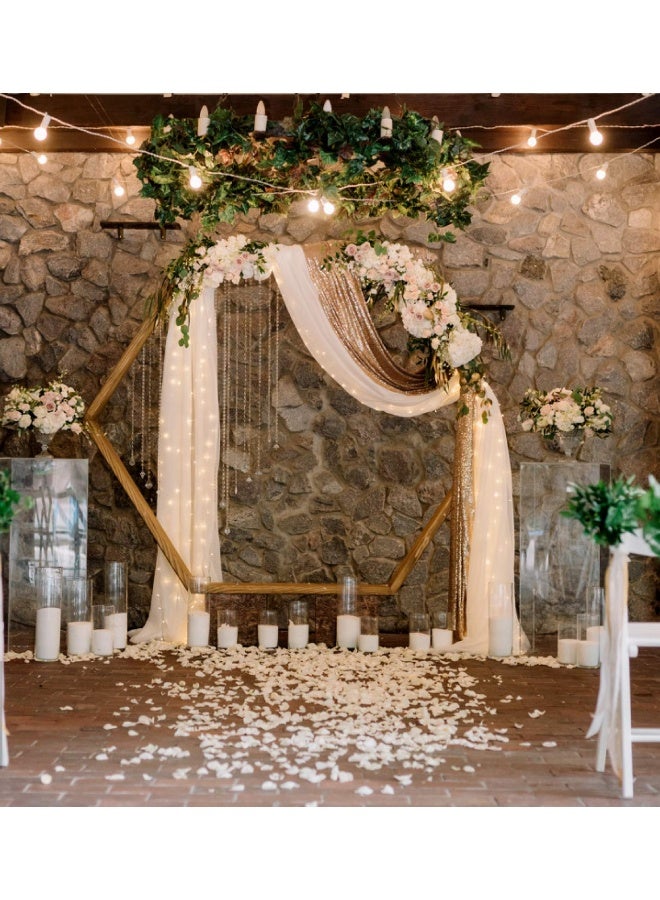 Farahom 2000 PCS Artificial Rose Petals, 5x5 cm Fake Flower Petals, Romantic Decorations Special Night Set for Valentine's Day, Wedding Anniversary, Proposal, Event, Party, Table Decor, Cream White - Image 4