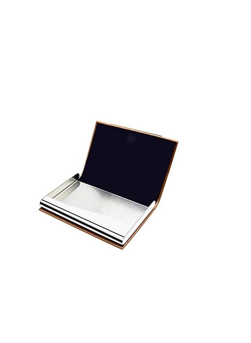 Generic usiness Card Case Pocket Name Card Holder Slim Brown  - Image 2