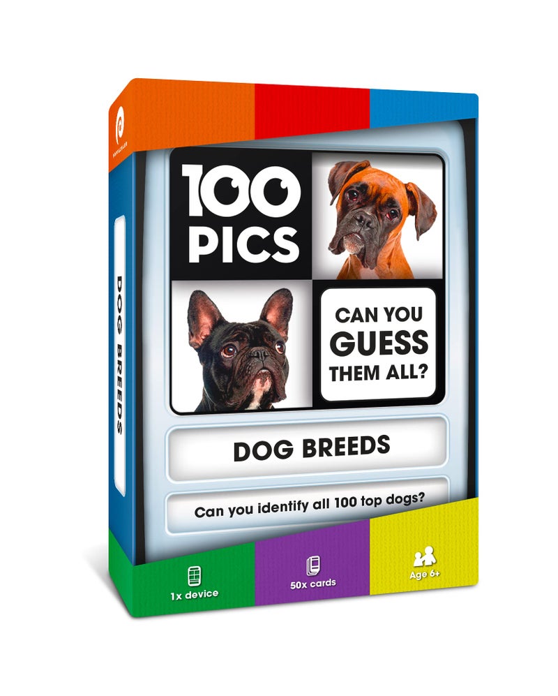 100 PICS Dogs Travel Game Learn 100 Dog Breeds Flash Cards with Slide Reveal Case Card Game Gift Stocking Stuffer for Kids and Adults Ages 6 - Image 3