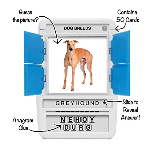 100 PICS Dogs Travel Game Learn 100 Dog Breeds Flash Cards with Slide Reveal Case Card Game Gift Stocking Stuffer for Kids and Adults Ages 6 - Image 5