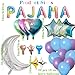 DUFACAI 44 Pieces PAJAMA PARTY Balloons Silver Moon Star Rainbow Gradient Heart Aluminum Foil Balloons Purple Blue Latex Balloons for Girls Women Slumber Party Sleepover Birthday Party Decoration Silver - Image 4