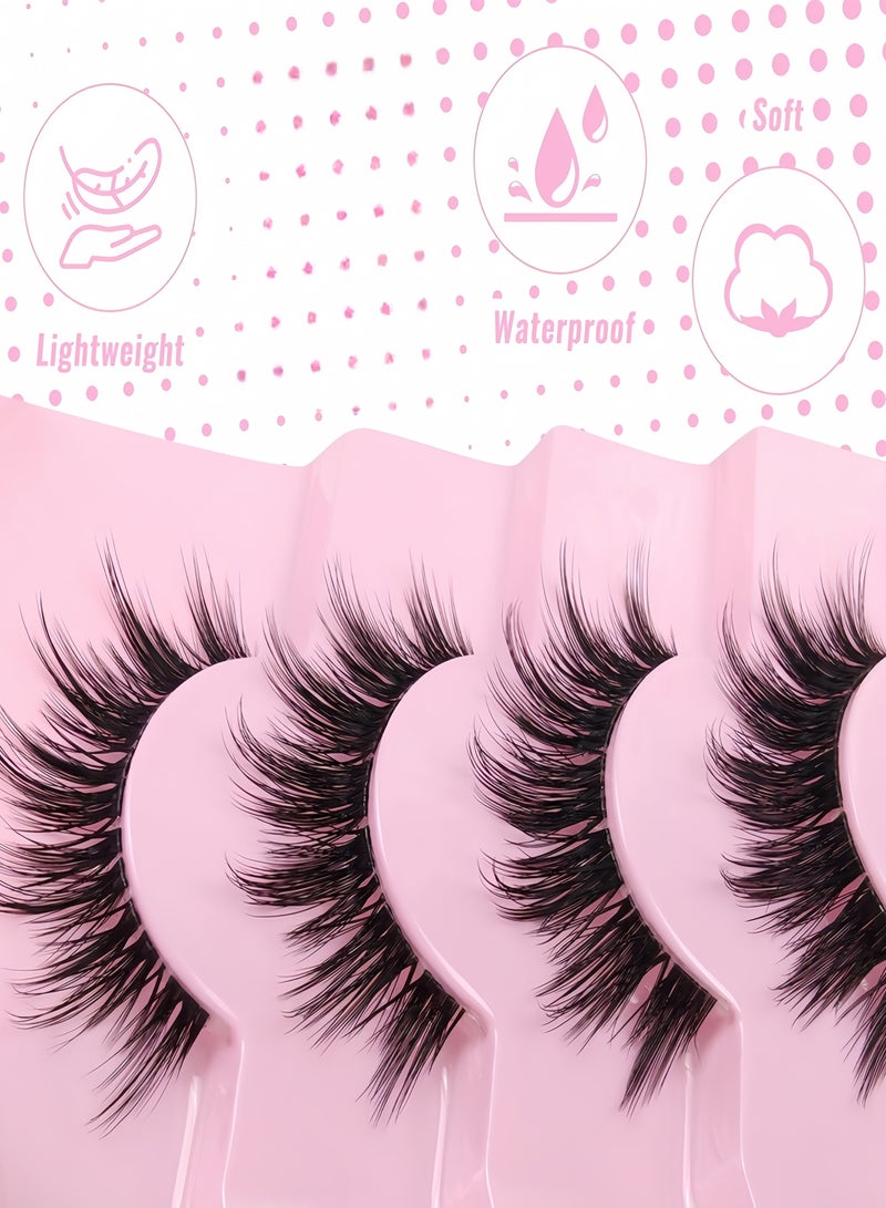 Generic ( 7 Pairs)Fluffy Messy Faux False Eyelashes,Soft Curly False Lashes,Reusable  False Eyelashes Volume & Thickness Eyelashes for Make up - Image 3