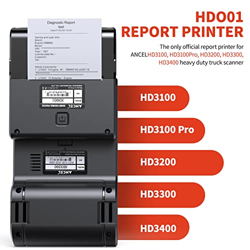 ANCEL HD Series Exclusive Printer for HD3100 HD3100 PRO HD3200 HD3300 HD3400 HD3500 HD3600 Heavy Duty Truck Scanner Diagnostic Tool Diesel - Image 2