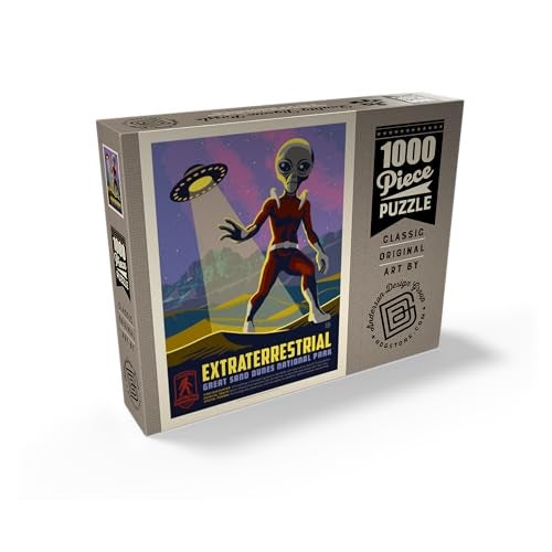 MyPuzzle.com MyPuzzle Legends of The National Parks Great Sand Dunes Extraterrestrials Vintage Poster Premium 1000 Piece Jigsaw Puzzle for Adults - Image 5
