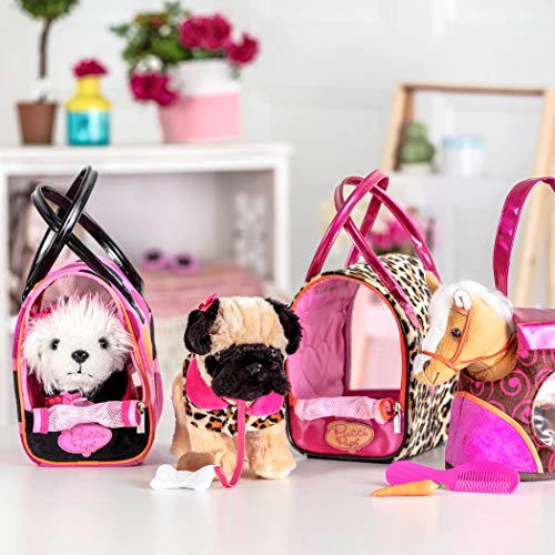 Pucci Pups – Plush Puppy – Dog Carrier – Big Polka Dots Plush Bag & Bichon Frise – Comb & Purse – Stuffed Animal – 2+ Years - Image 5