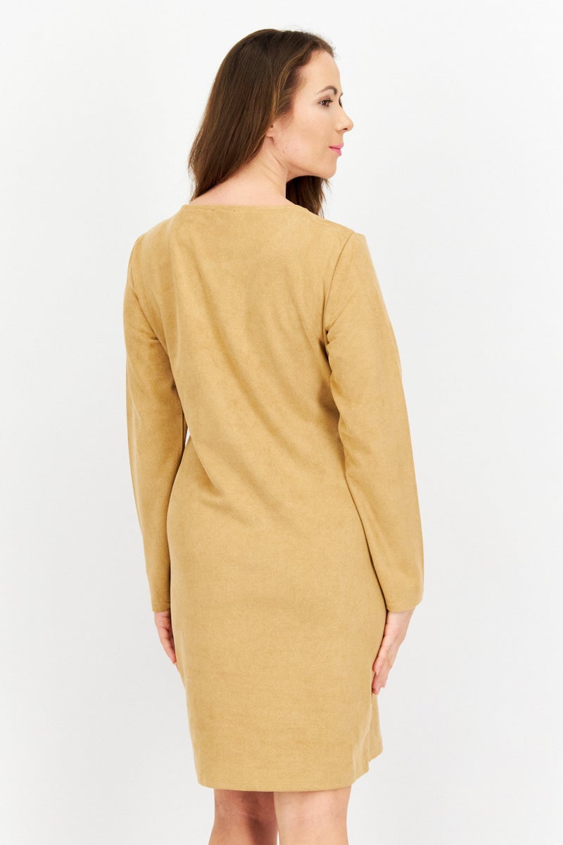 Tahari T Tahari Women Plain Mini Dress, Brown - Image 2