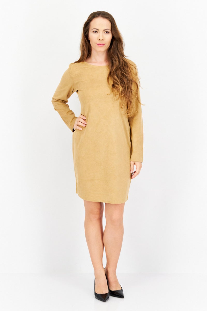 Tahari T Tahari Women Plain Mini Dress, Brown - Image 4