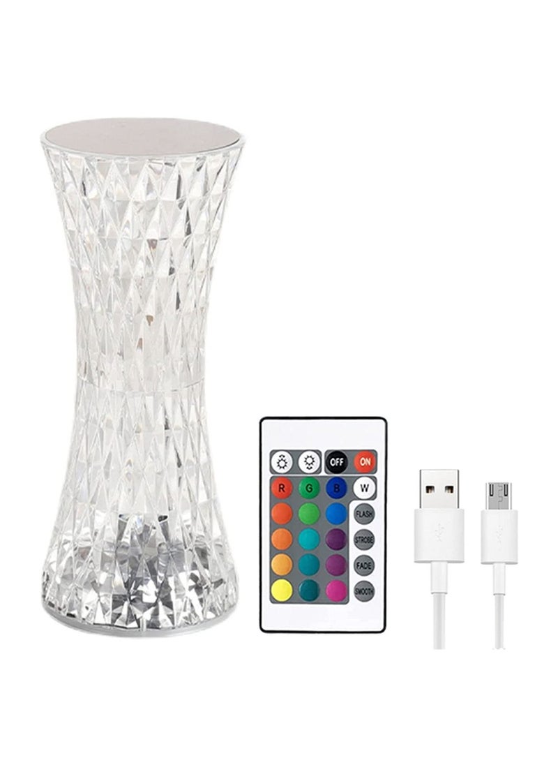 DubaiGallery Rechargeable Air Humidifier Crystal Lamp 6 Colors Touch Diamond Rose Lamp Aromatherapy Humidifiers Diffusers Romantic Humificador  - Image 1