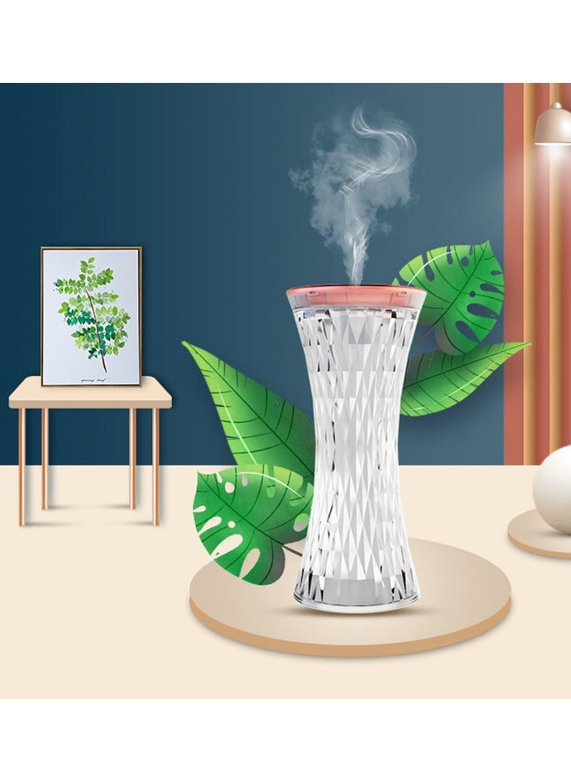 DubaiGallery Rechargeable Air Humidifier Crystal Lamp 6 Colors Touch Diamond Rose Lamp Aromatherapy Humidifiers Diffusers Romantic Humificador  - Image 3