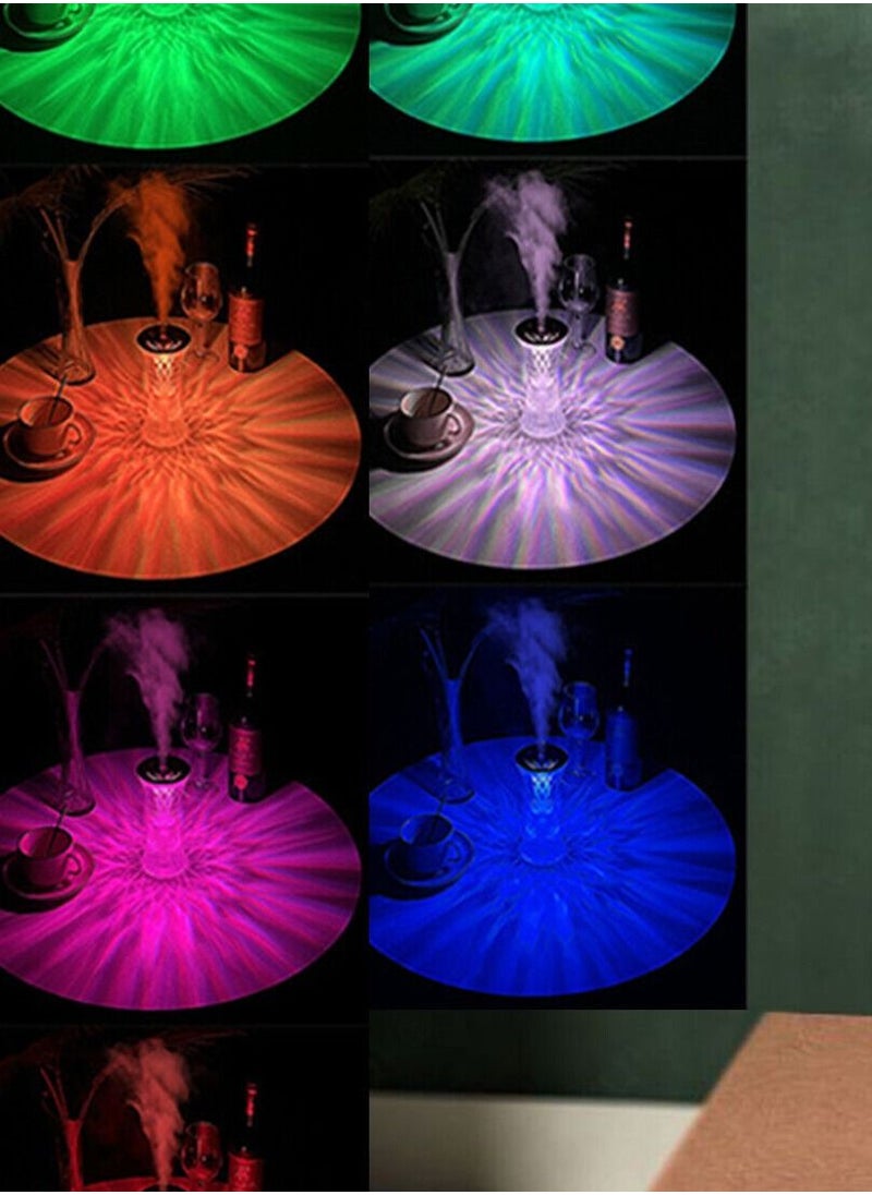 DubaiGallery Rechargeable Air Humidifier Crystal Lamp 6 Colors Touch Diamond Rose Lamp Aromatherapy Humidifiers Diffusers Romantic Humificador  - Image 4