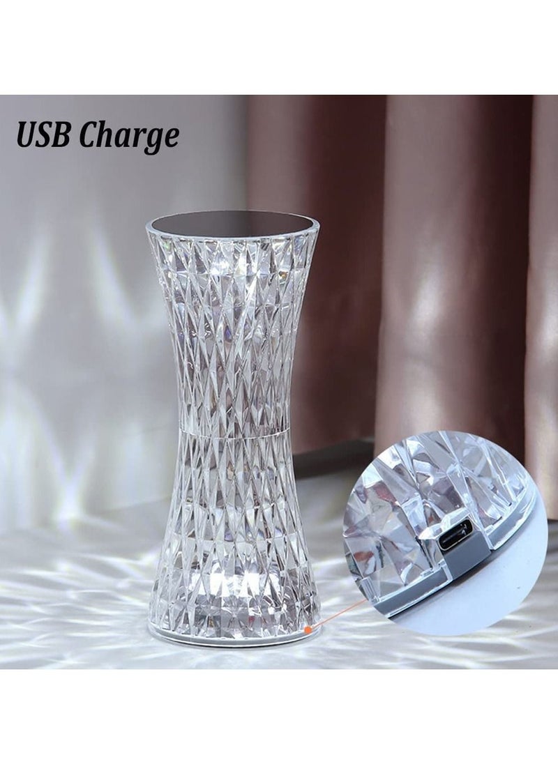 DubaiGallery Rechargeable Air Humidifier Crystal Lamp 6 Colors Touch Diamond Rose Lamp Aromatherapy Humidifiers Diffusers Romantic Humificador  - Image 2