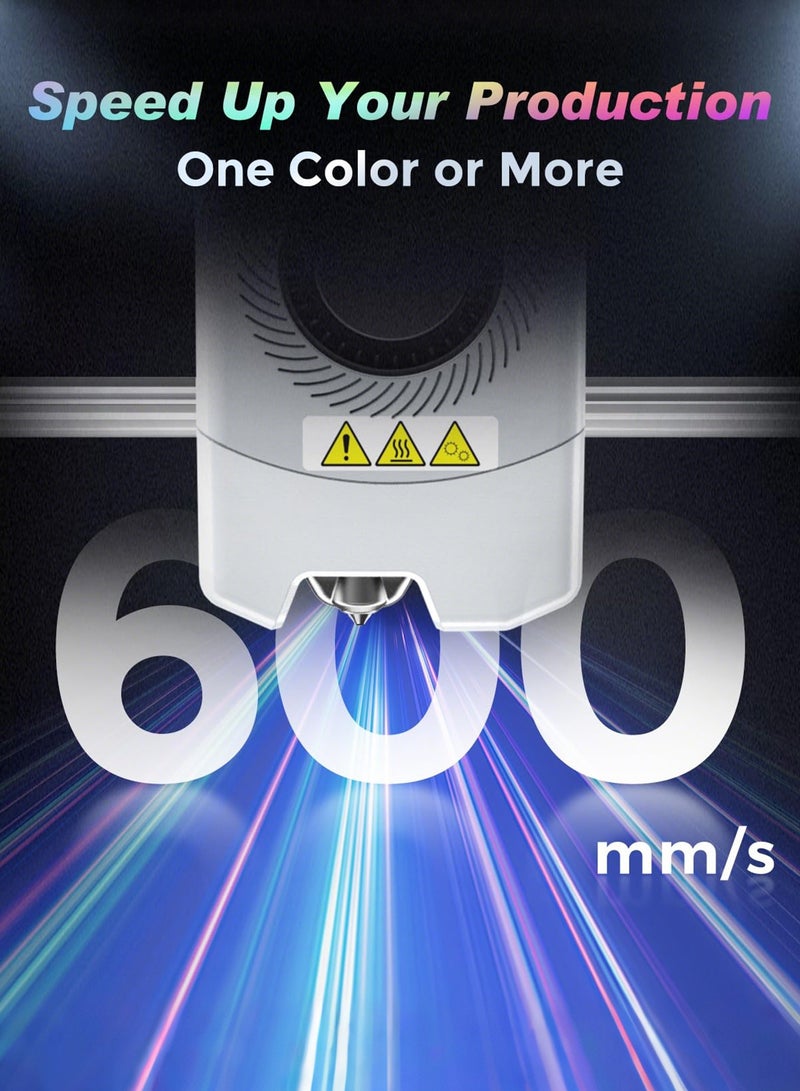 فلاش فورج طابعة ثلاثية الأبعاد AD5X متعددة الألوان، هيكل CoreXY بسرعة عالية 600 مم/ثانية، معايرة تلقائية بنقرة واحدة، محرك مباشر بدرجة حرارة 300°C، حجم بناء 220x220x220 مم، مثالية للدقة والكفاءة - Image 5