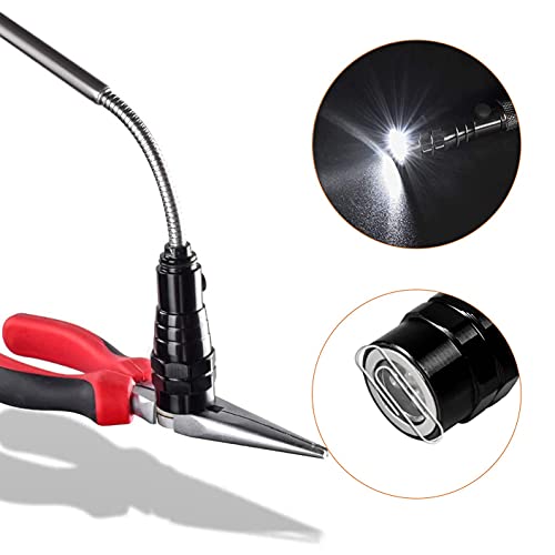 KUCHEY Magnetic Flashlight Gifts for Men Stocking Stuffers for Men Adults Pickup Tool Cool Extendable Magnet Telescoping Gadgets Christmas Birthday for Dad Him Husband Boyfriend Grandpa Handyman Mechanics - Image 2