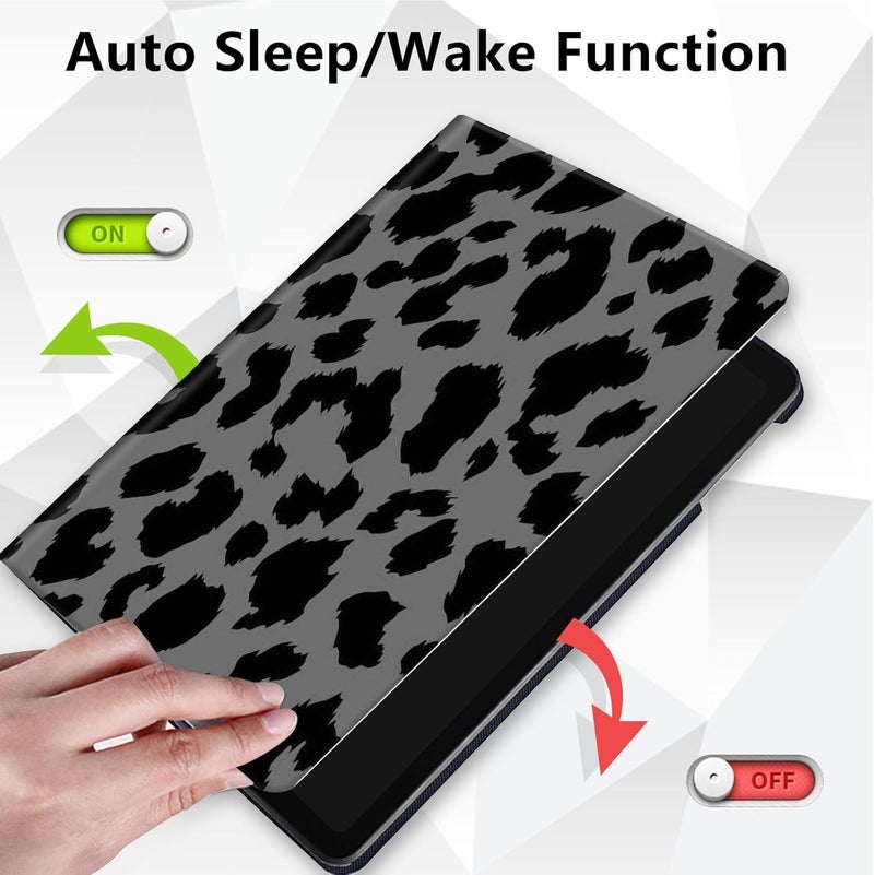 Mxfdegf Case for All-New Fire HD 8 & 8 Plus Tablet (12th /10th Gen, 2022/2020),360 Degree Rotating Stand Smart Protective Cover Case,for Amazon Fire HD 8 inch Tablets (2022/2020),Black Leopard Print - Image 4