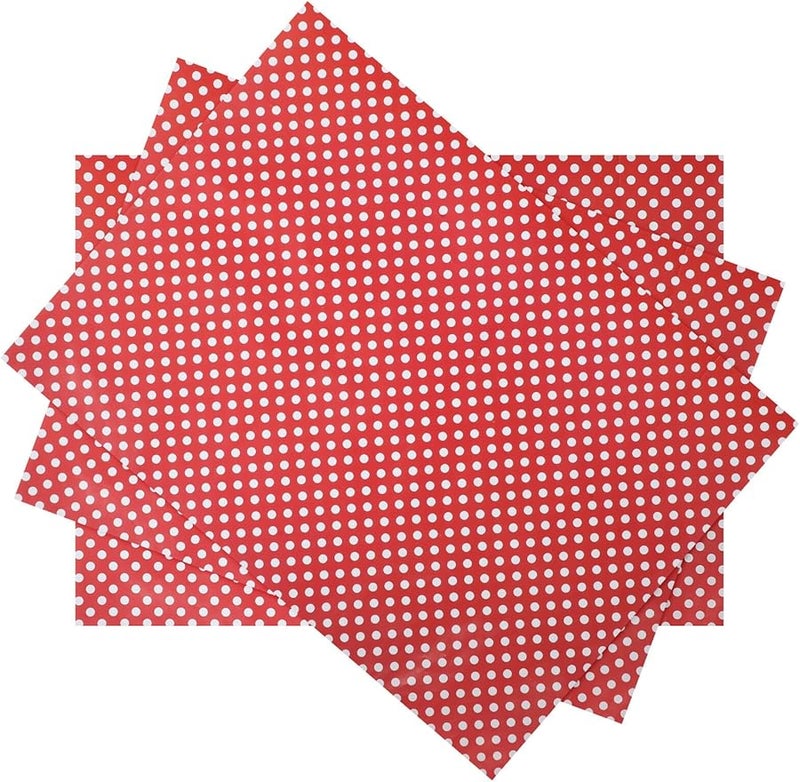 Red Gingham Dot Wrapping Paper 3 Pack 50x70cm For Wedding Birthday Holiday - Image 1