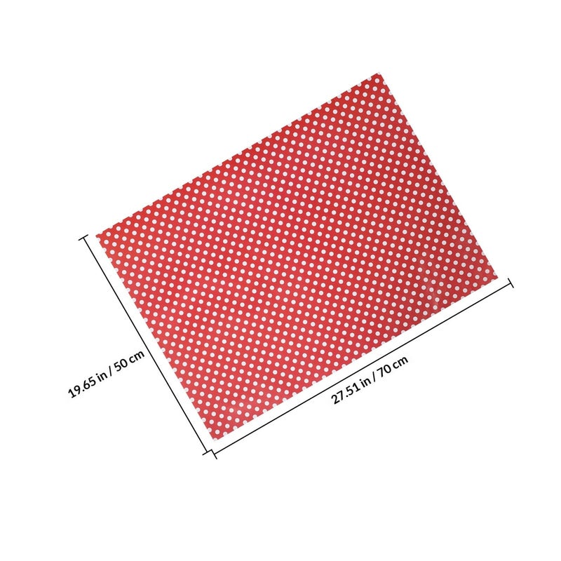 Red Gingham Dot Wrapping Paper 3 Pack 50x70cm For Wedding Birthday Holiday - Image 3