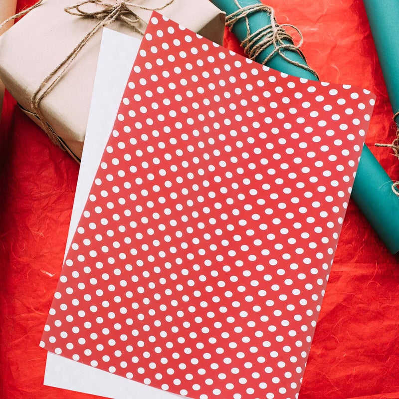 Red Gingham Dot Wrapping Paper 3 Pack 50x70cm For Wedding Birthday Holiday - Image 5