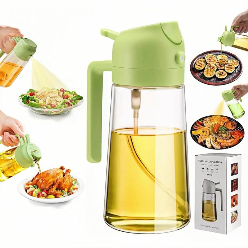 Zmcaiwsy Kitchen Cooking Olive Oil Spray Bottle 2in1 Oil Dispenser pour oil and Spritzer 165 oz470 ml Glass Oil Sprayer Foodgrade Oil Mister Air Fryer Salad Baking RoastingBBQ - Image 1