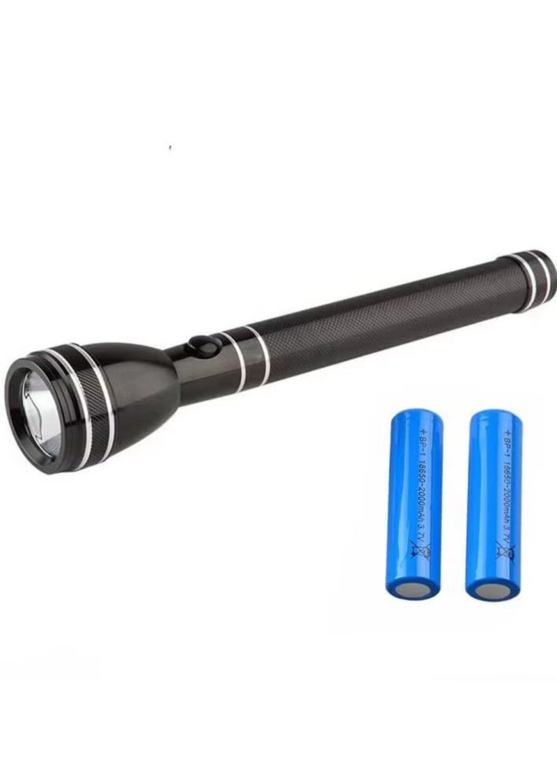 دينكس كشاف يدوي LED قابل لإعادة الشحن من دينكس - مصباح LED بسطوع عالي 360 لومن تصميم محمول و 6ساعات عمل بقوة 50 واط | مثالي للتخييم وركوب الدراجة والمشي لمسافات طويلة والطوارئ، أسود - Image 2