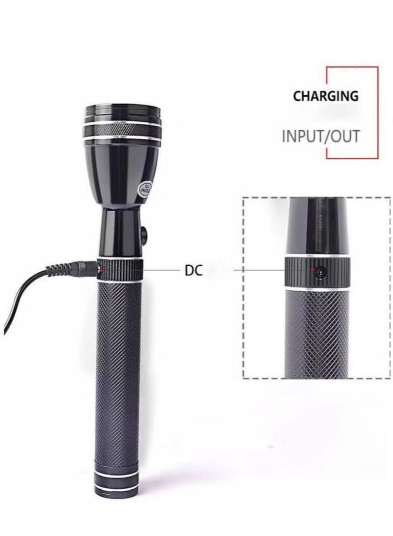 دينكس كشاف يدوي LED قابل لإعادة الشحن من دينكس - مصباح LED بسطوع عالي 360 لومن تصميم محمول و 6ساعات عمل بقوة 50 واط | مثالي للتخييم وركوب الدراجة والمشي لمسافات طويلة والطوارئ، أسود - Image 3