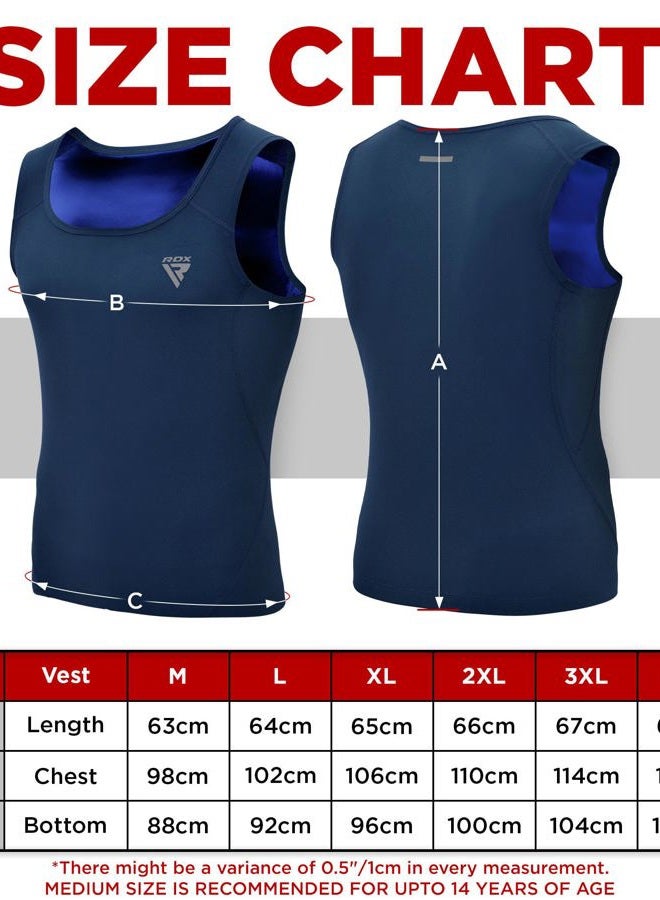 Rdx Men Sauna Vest Sweat Workout Shirt for Weight loss Hot Polymer Waist Trainer Corset Compression Sauna Sweat Body Shaper Zipper and Seamless Slimming Workout Shirt Sauna Tank Top - Image 3