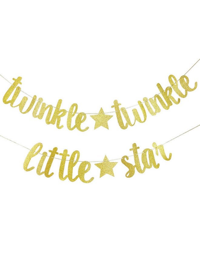 LeeSky Gold Glitter Twinkle Twinkle Little Star Banner Twinkle Twinkle Little Star Gender Reveal Banner Twinkle Twinkle Little Star Baby Shower for Baby Shower Birthday Party Decorations - Image 1
