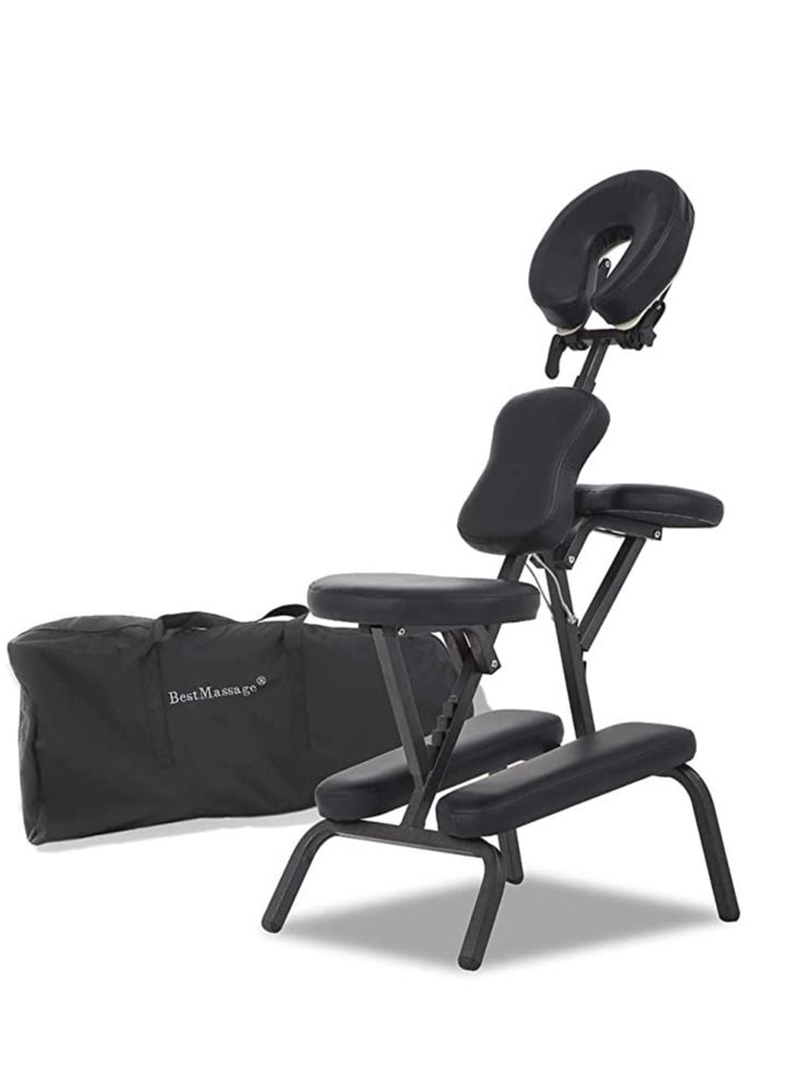 LA PERLA TECH  ProBeauty Uae Portable Massage Chair Black with  folding - Image 1