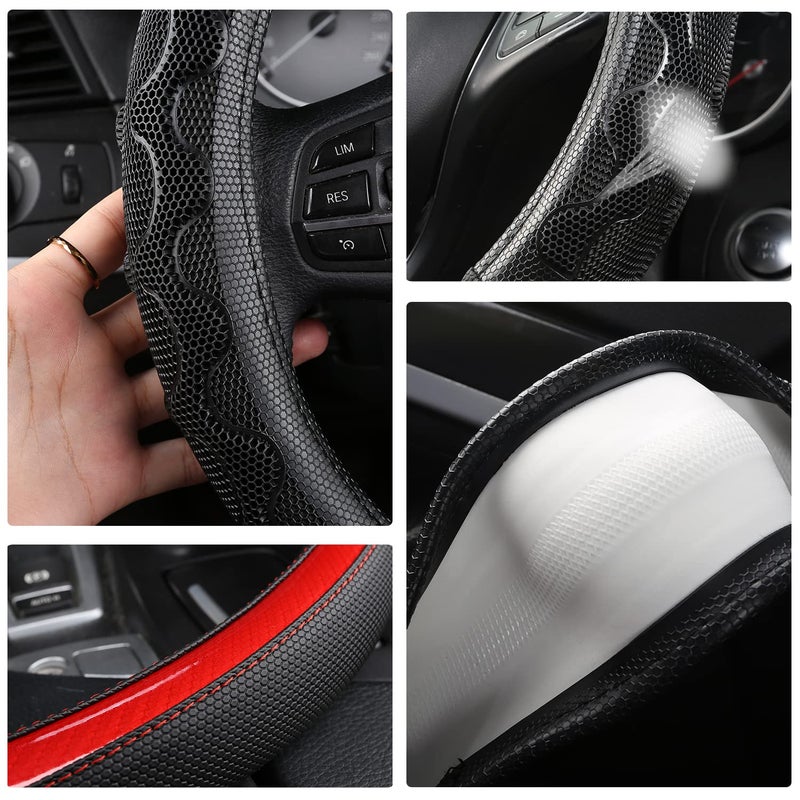 GIANT PANDA Steering Wheel Cover for Toyota Tacoma,4Runner,Tundra,Sequoia, Large Size - Red - Image 4