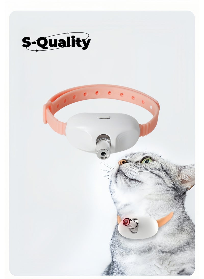 S-Quality Smart LED Laser Cat Toy Collar, Hands-Free Interactive Pet Laser Pointer, Automatic Rotation Light for Cats & Dogs, Rechargeable Pet Training Toy - Image 1