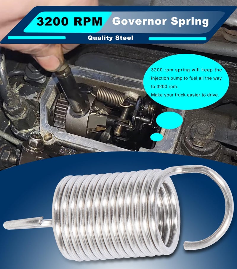 Camoo VE Pump Fuel Pin & 3200 RPM Governor Spring Kit For 1988-1993 Dodge D250 D350 W250 W350 Cummins 5.9L 12-Valve VE Injection Pump - Image 3
