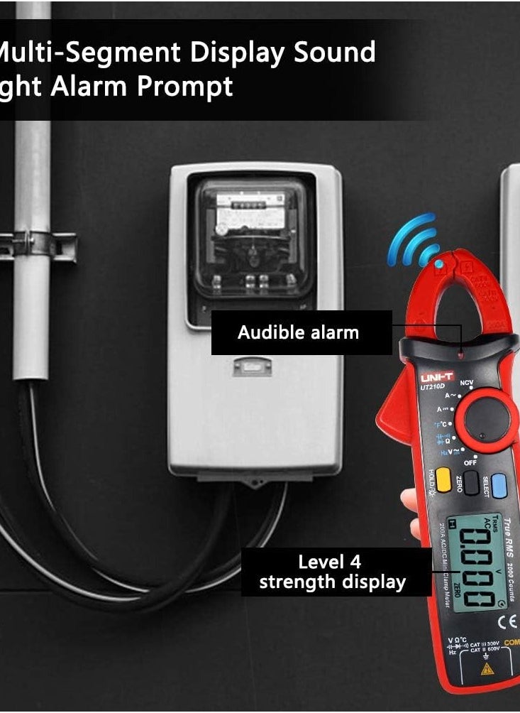 UNI-T - UNI-T UT210D Digital AC/DC Current Voltage Resistance Capacitance Clamp Meter - Image 1