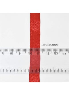 Embroiderymaterial Embroiderymaterial Satin Ribbon for Craft Decorations Clothes Sewing Making Purpose -5 Roll: 42.5 Meter- Red  - Image 3