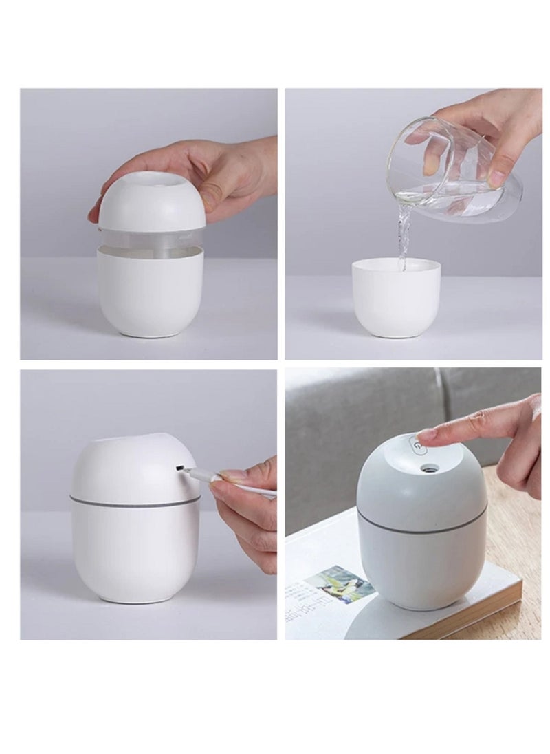 Generic - Humidifier and air freshener essential oil dispenser for car, home and office USB spray maker white color from Rana store - Image 1