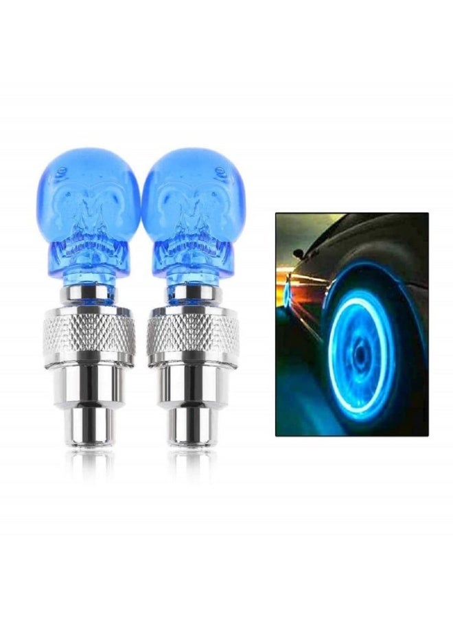 إضاءة كشافات صمام الإطارات LED شكل جمجمة - لمبات كفرات للسيارات والدراجات تعمل بالحركة - Image 3