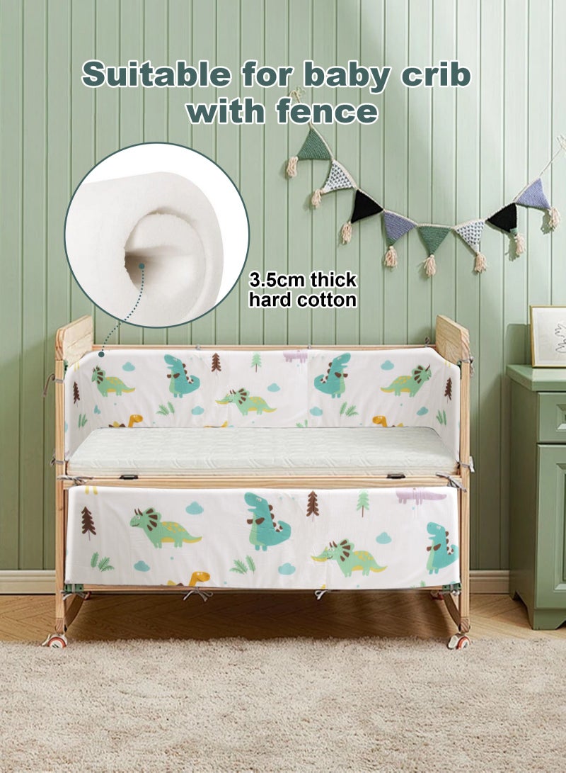 URbazaar Crib Bumper Breathable Cot Bumper Breathable Mesh Cot Liner Crib Rail Cover Baby Crib Bumper Baby Boys Girls Nursery Breathable Crib Bedding Baby Bed Bumper 130x30x2cm - Image 3