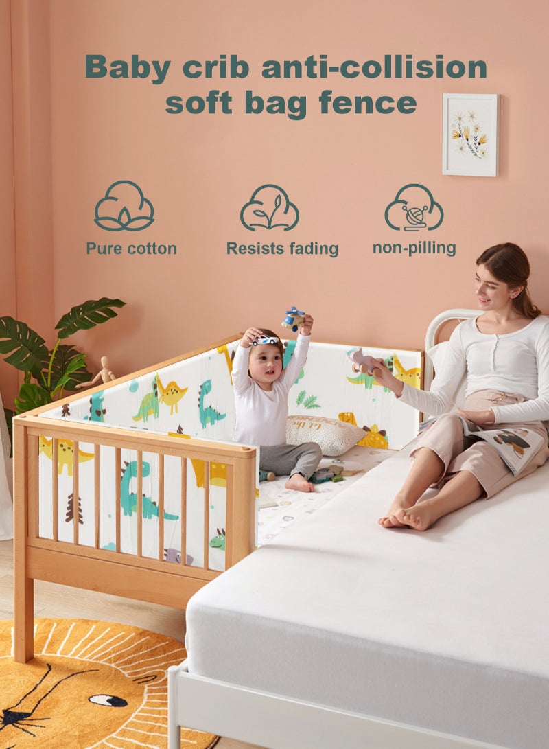 URbazaar Crib Bumper Breathable Cot Bumper Breathable Mesh Cot Liner Crib Rail Cover Baby Crib Bumper Baby Boys Girls Nursery Breathable Crib Bedding Baby Bed Bumper 130x30x2cm - Image 5