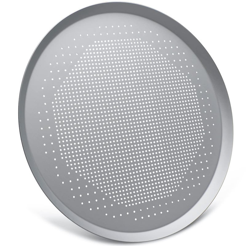 Beasea Pizza Pan 16 Inch Pizza Tray with Holes for Oven Nonstick Perforated Pizza Crisper Tray Bakeware Aluminum Alloy Round Pizza Baking Pans Stainless Cooking Dish for Home Kitchen Restaurant