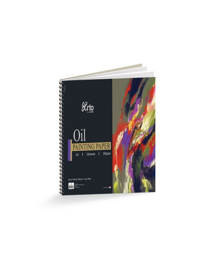 Campap Wire-O Oil Painting Paper ,100% Cellulose Acid Free Drawing Paper ,Netherlands Origin, A3 Sie - 240 GSM - 12 Sheets