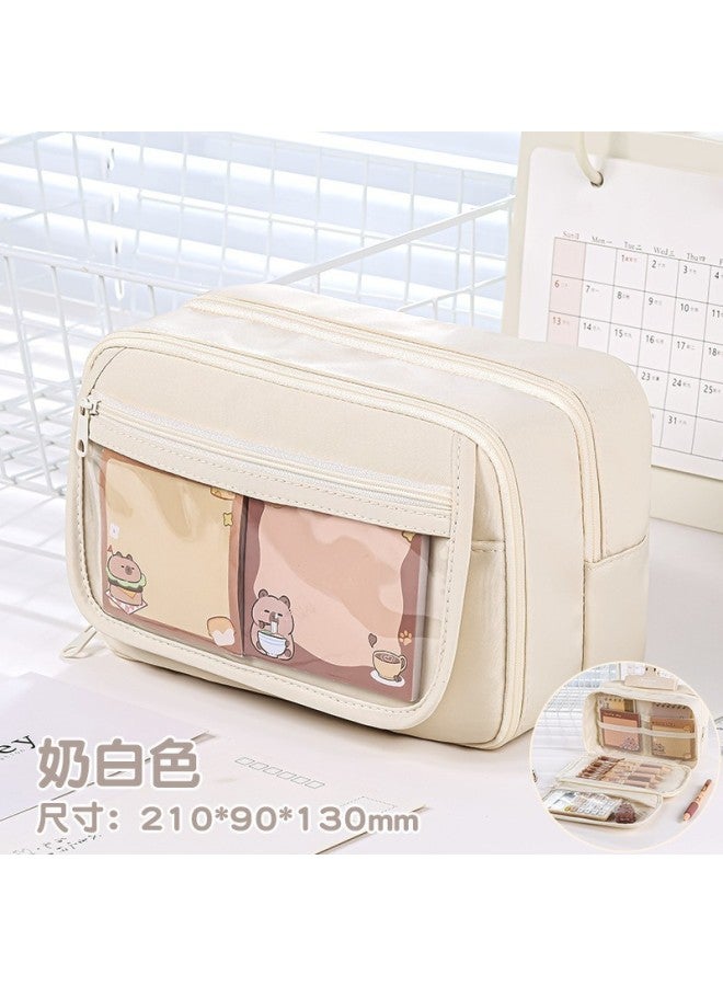 Kapibala Large-capacity Pencil Case With Customized Logo Student Stationery Box High-looking And Stain-resistant Pencil Case Stationery Bag