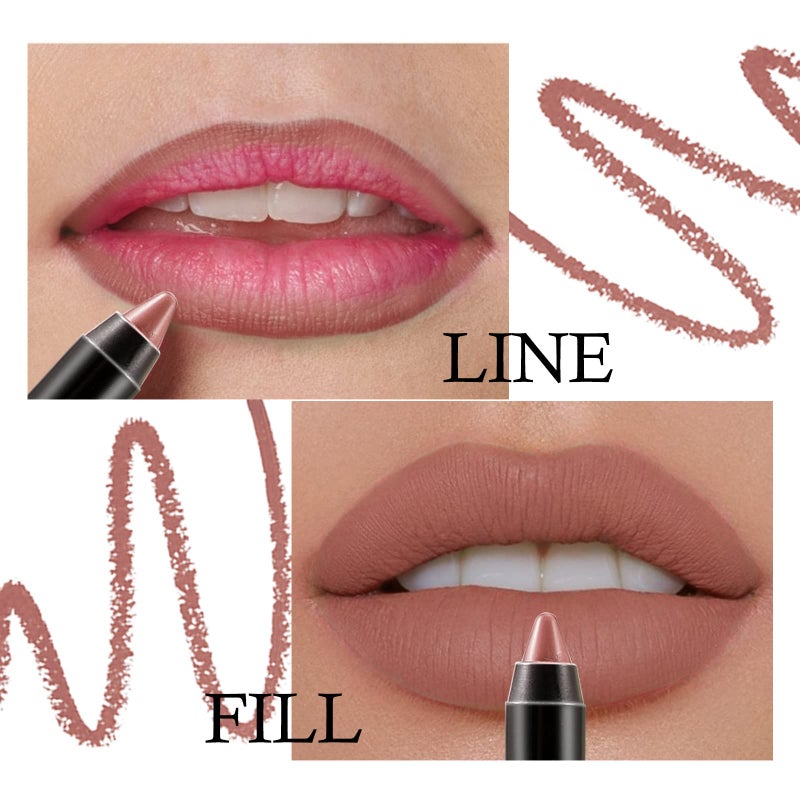 Boobeen Matte Lip Crayon Lipstik Pencil Velvety Creamy Matte Lip Liner Full Coverage High Pigment Waterproof Long Lasting Lipstick for Women, Matte Lip Color with Smooth - Image 2