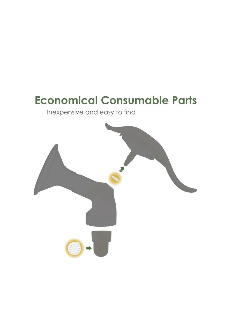 Maymom Replacement Parts for Medela Harmony Manual Pump; 4 O-Rings, 2 Membranes - Image 5