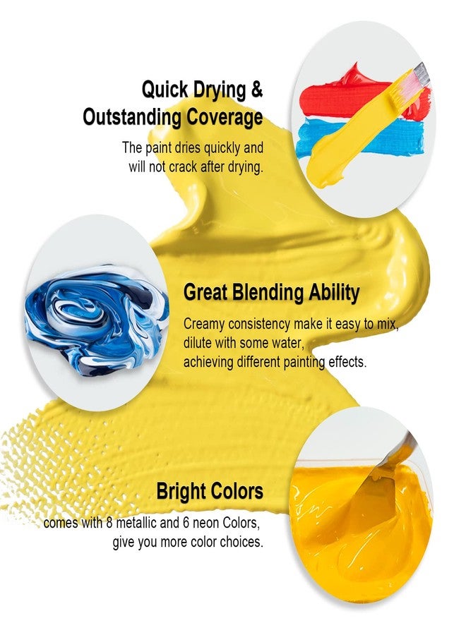 HIMI طقم ألوان جواش HIMI، 56 لون×30 مل، تصميم كوب جيلي فريد، غير سام، ألوان جواش لورق الألوان المائية - مثالي للمبتدئين، الطلاب، الفنانين - Image 3