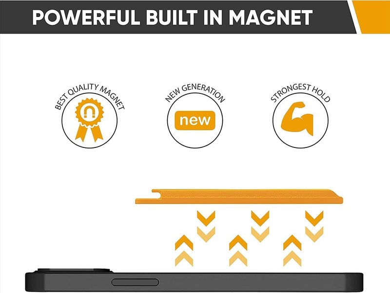 SYOSI Mag Safe Wallet, Magnetic Card Wallet Designed For Iphone Magsafe, Suitable For Magsafe Leather Card Holder For Iphone12 13 Mobile Phone Back Sticker Magnetic Card Holder Insert Card Leather - Image 5