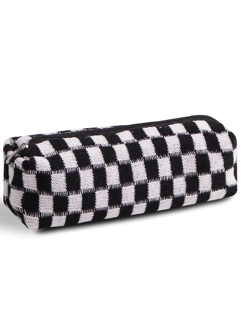 Generic Pencil Case Pen Case Office College School Storage Bag Pouch Holder Box Organizer Makeup Pouch Cosmetic Bag Aesthetic Cute Pencil Case for Girls Boys Kids (Black)  - Image 1
